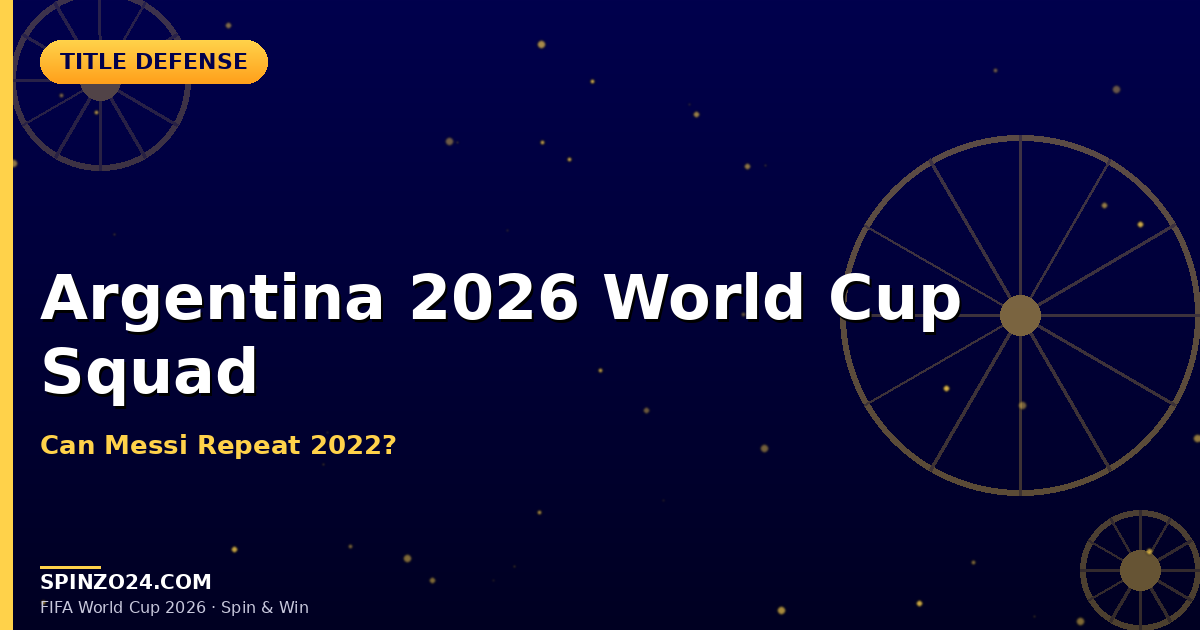 Argentina World Cup 2026 Squad: Defending Champions, Messi's Farewell & Spinzo24 Guide