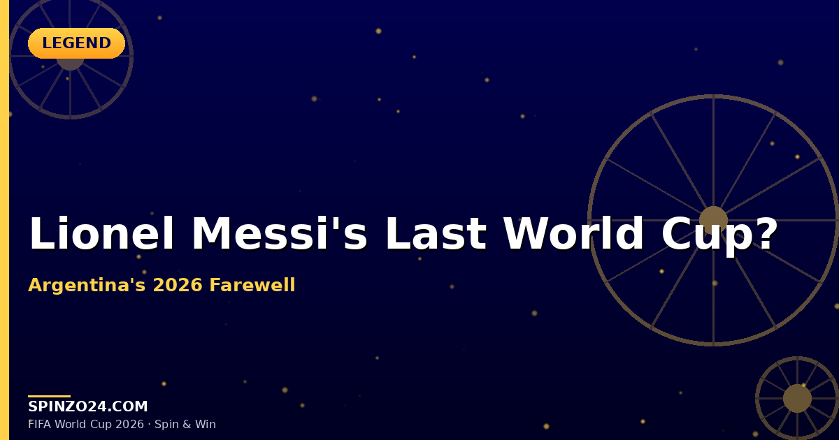 Lionel Messi's Last World Cup 2026: Farewell Tour, Argentina's Repeat & Spinzo24 Guide